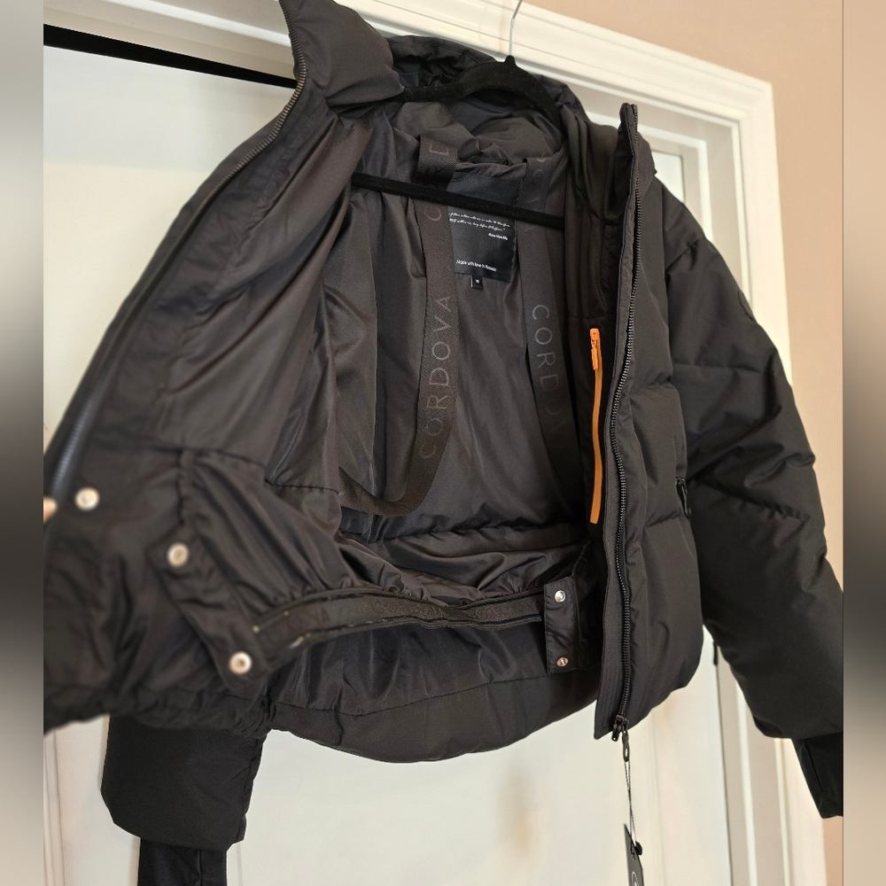 Cordova Meribel Hooded Down Puffer Ski Jacket Onyx Black - Picture 16 of 17